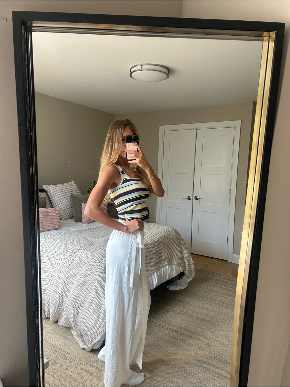 Zara White Wrapped Pants, Size Small